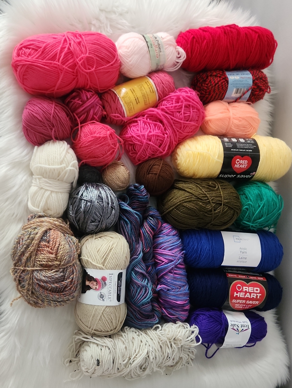 Lot Of Yarn - Mixed Lot Various Colours